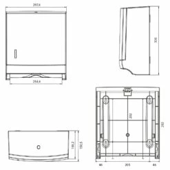 CWS ParadiseLine Faltpapierspender Paradise Paper Slim Mit Druckknopf & Panel -KEUCO Verkauf hersteller cws handtuchspender paradiseline faltpapierspender paper 2063641