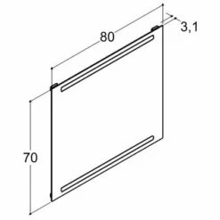 Dansani Mido Repeat Spiegel Mit Integrierter Beleuchtung, 80 Cm -KEUCO Verkauf hersteller dansani mido spiegel und spiegelschraenke 3563249