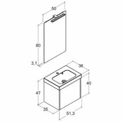 Dansani Play Möbelset Inkl. Spiegel Und Waschtischunterschrank Mit 1 Tür, 51 Cm -KEUCO Verkauf hersteller dansani play moebel sets mit 3564440
