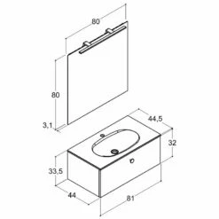 Dansani Play Möbelset Inkl. Spiegel Und Waschtischunterschrank Mit 1 Schublade, 81 Cm -KEUCO Verkauf hersteller dansani play moebel sets mit 3564602