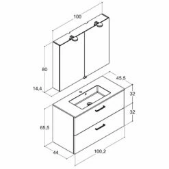 Dansani Play Möbelset Inkl. Spiegelschrank "CH" Und Waschtischunterschrank Mit 2 Schubladen, 100,2 Cm -KEUCO Verkauf hersteller dansani play moebel sets mit 3564776