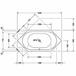 Duravit D-Code Sechseck Whirlwanne 190 X 90 Cm Mit Jet Project