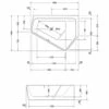 Duravit Paiova 5-Eck Badewanne Rechts, Mit Verkleidung 190 X 140 Cm