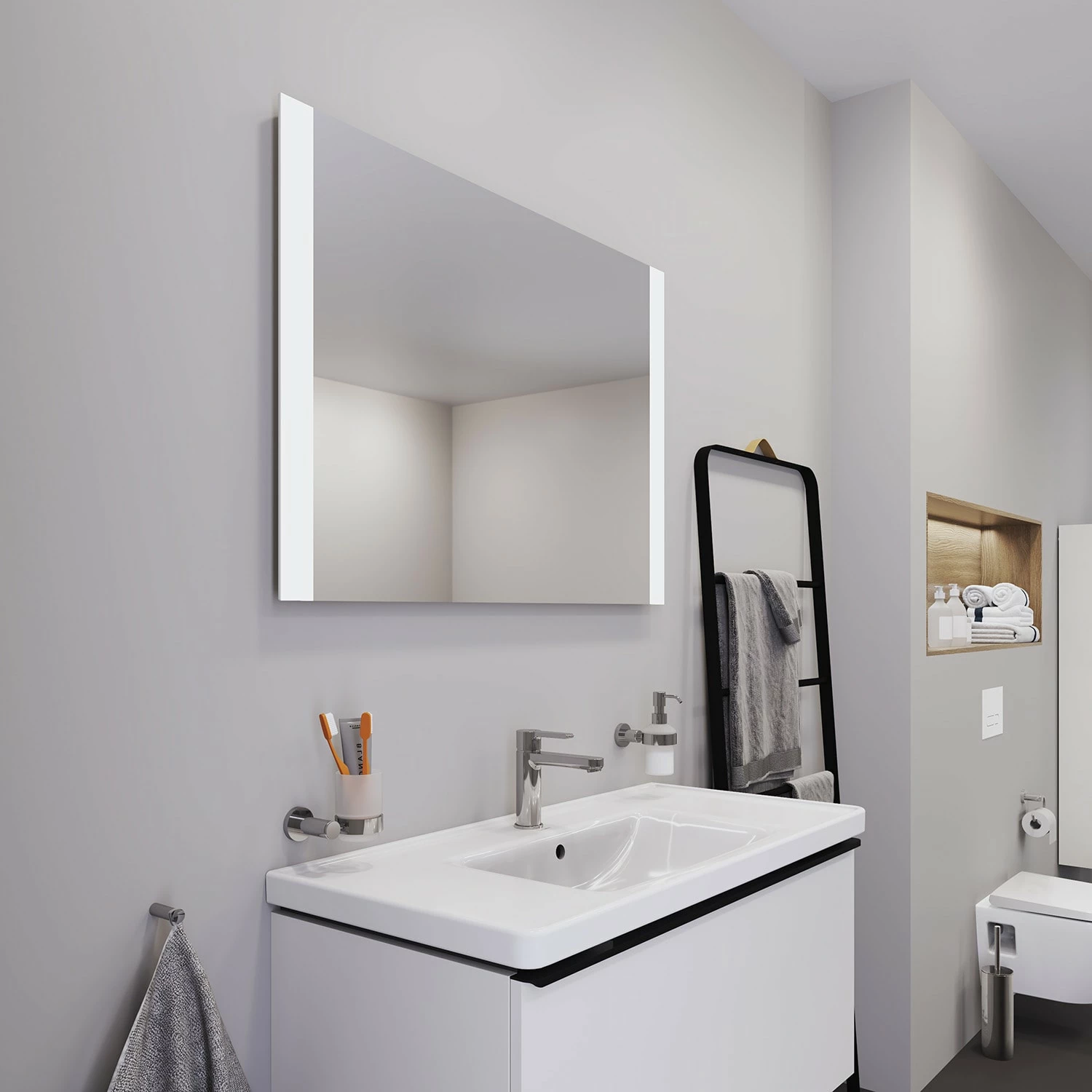 Duravit Spiegel Best Version Mit Beleuchtung Seitlich Und Spiegelheizung 100 Cm 3 Duravit Spiegel Best Version Mit Beleuchtung Seitlich Und Spiegelheizung 100 Cm – Bild 3