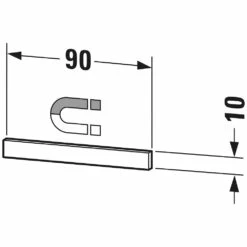 Duravit Magnetleiste Poliert 9 Cm
