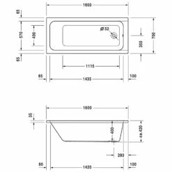 Duravit D-Code Rechteck-Badewanne 160 X 70 Cm -KEUCO Verkauf hersteller duravit code badewannen rechteck 160 708886