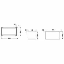 Duravit DuraSquare Metallkonsole, Wandhängend 86,5 X 45,1 Cm