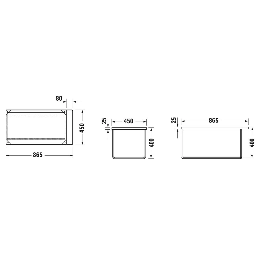 Duravit DuraSquare Metallkonsole, Wandhängend 86,5 X 45,1 Cm 1 Duravit DuraSquare Metallkonsole, Wandhängend 86,5 X 45,1 Cm