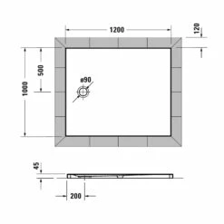Duravit Tempano Duschwanne 120 X 100 Cm, Mit Antislip -KEUCO Verkauf hersteller duravit duschwannen tempano rechteck 120 2340025