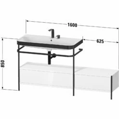 Duravit Happy D.2 Plus C-bonded Waschtisch Mit 1 Hahnloch, 160 X 49 Cm, Mit 2 Schubkästen Und Anbau Rechts -KEUCO Verkauf hersteller duravit happy 2 plus badmoebel 3869183