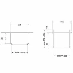 Duravit Happy D.2 Metallkonsole Für Waschtisch 231880