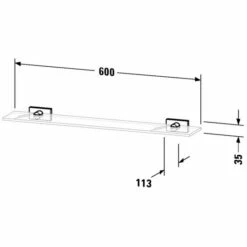 Duravit Karree Glasablage 60 Cm