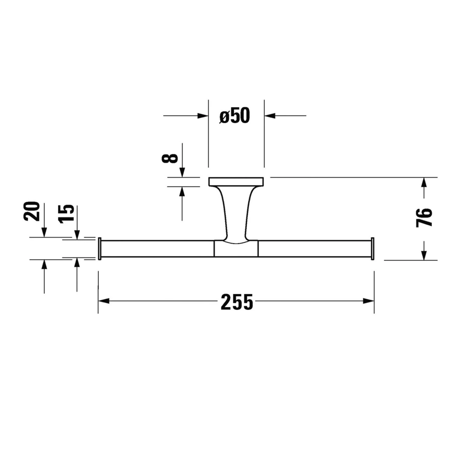 Duravit Starck T Papierrollenhalter Doppelt 4 Duravit Starck T Papierrollenhalter Doppelt – Bild 4