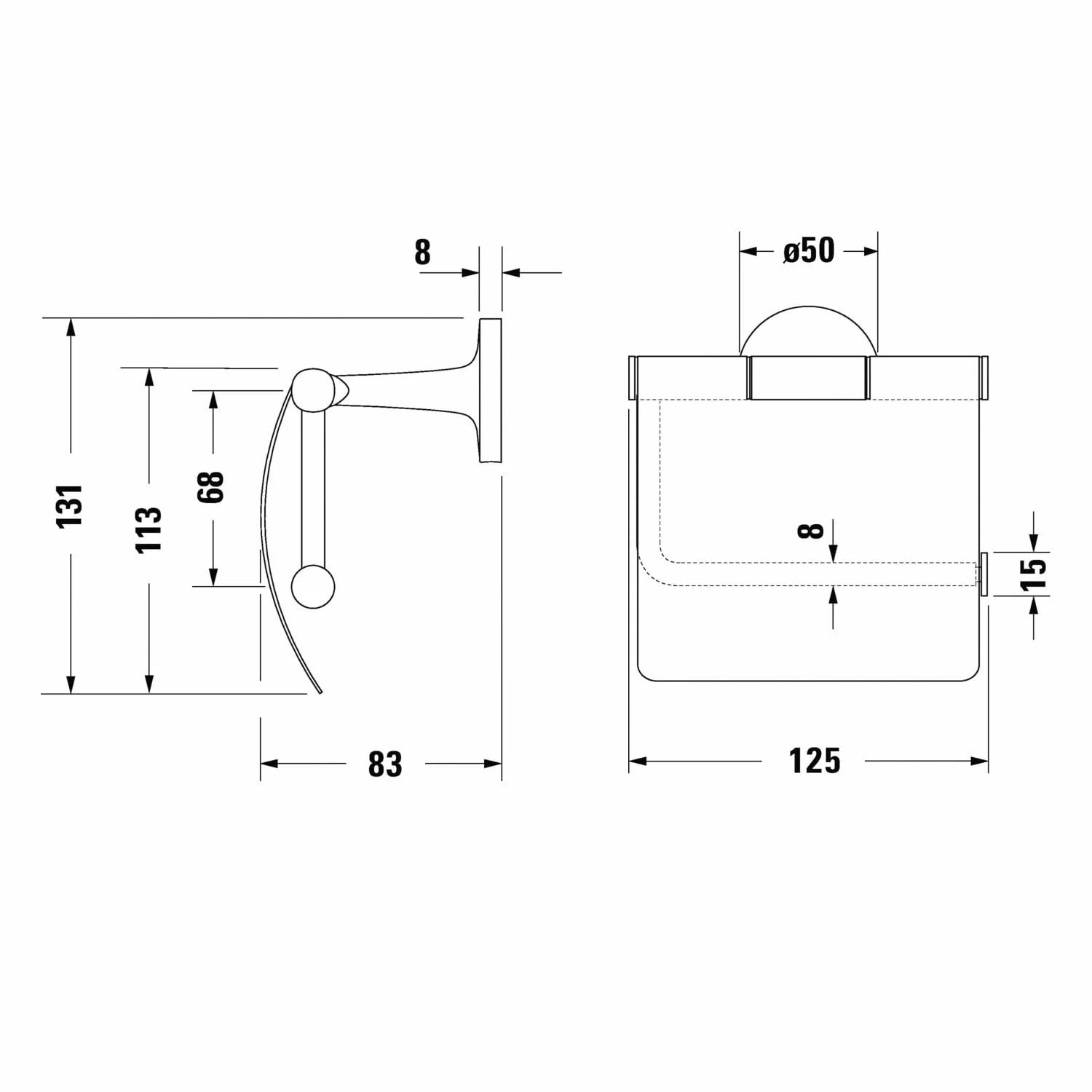 Duravit Strack T Papierrollenhalter Mit Deckel 4 Duravit Strack T Papierrollenhalter Mit Deckel – Bild 4