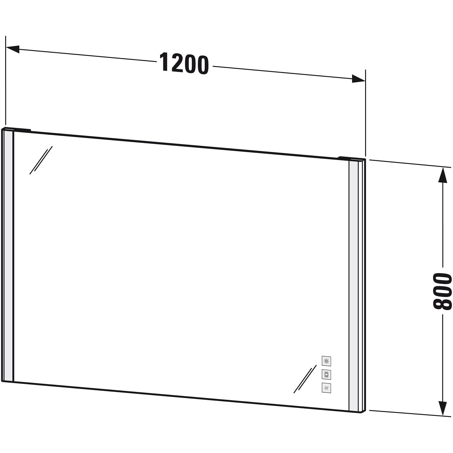 Duravit XSquare Spiegel Mit Beleuchtung 120 Cm 4 Duravit XSquare Spiegel Mit Beleuchtung 120 Cm – Bild 4