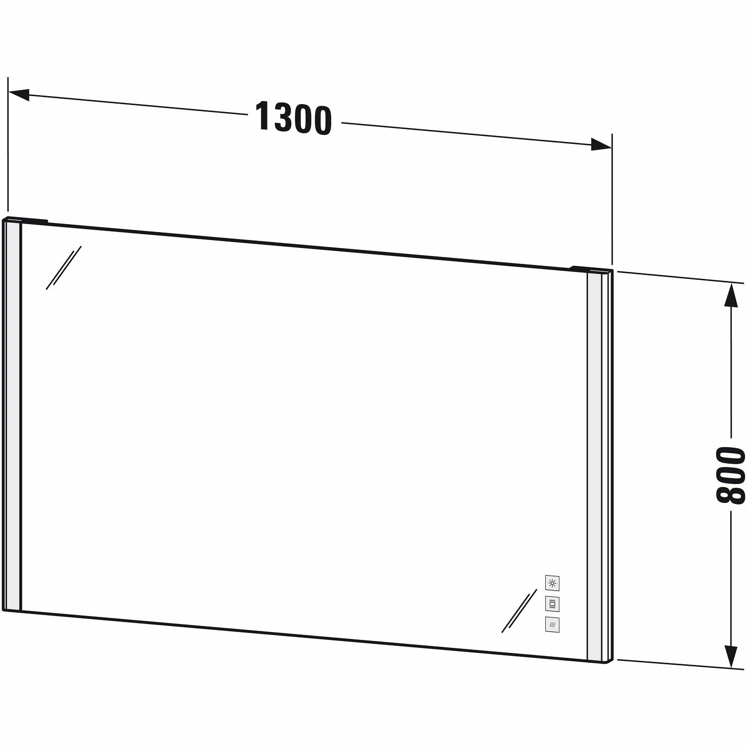 Duravit XSquare Spiegel Mit Beleuchtung 130 Cm 4 Duravit XSquare Spiegel Mit Beleuchtung 130 Cm – Bild 4