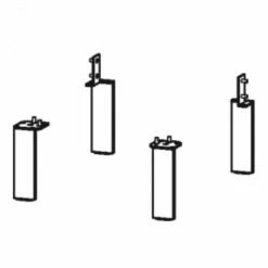 Duravit Sockelfüße Aluminium, 4 Stück