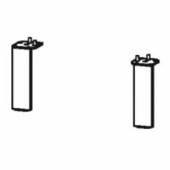 Duravit Sockelfüße Aluminium, 2 Stück