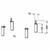 Duravit Sockelfüße Chrom, 4 Stück