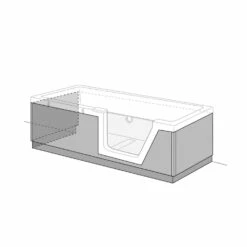 DUSCHOLUX Step-in Pure Schürze PanElle Front-, Rücken- Und Fußteil
