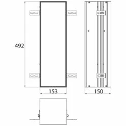 Emco Asis Module Plus WC-Modul - Unterputzmodell 15,4 X 49,2 Cm, Türanschlag Rechts