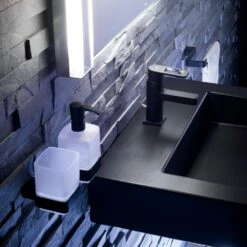 Emco Loft Black Schwammkorb, Mit Verdeckter Wandbefestigung