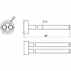 Emco Polo Handtuchhalter 41 Cm -KEUCO Verkauf hersteller emco bad accessoires serie polo 5503081