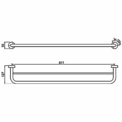 Emco Rondo 2 Doppelbadetuchhalter 60 Cm
