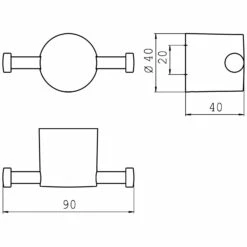 Emco Rondo 2 Doppelhaken -KEUCO Verkauf hersteller emco bad accessoires serie rondo 5503153