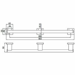 Emco System 2 Haltegriff 86,5 Cm