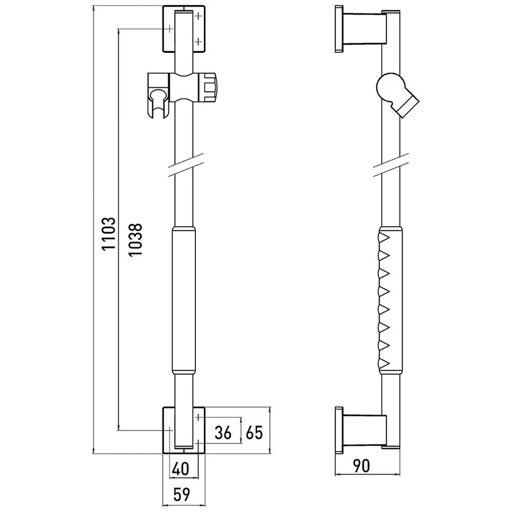 Emco System 2 Dusch-Haltegriff 1 Emco System 2 Dusch-Haltegriff