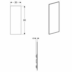 Geberit Schiebetür Verspiegelt, Rechtsöffnend