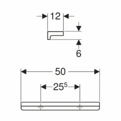 Geberit Renova Plan Wandablage 50 Cm