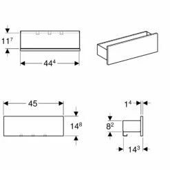 Geberit Smyle Square Wandablage 45 Cm