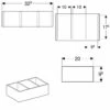 Geberit Schubladeneinsatz, H-Unterteilung 32,3 X 20 X 9,8 Cm