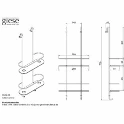 Giese Bodyguard Duschregal 2-teilig Mit Halter Für Rasierer -KEUCO Verkauf hersteller giese bodyguard duscheinhaengekoerbe halter rasierer 2522647