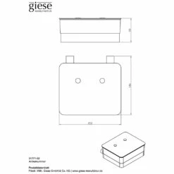 Giese Von Der Rolle WC-Uno Glasbehälter Für Feuchtpapier, Wandmodell