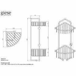 Giese Duschkörbe Big-Set Eckmodell Mit Wandhalterung Rechts