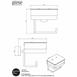 Giese Gifix Uno Glasbehälter Für Feuchtpapier Mit Papierhalter