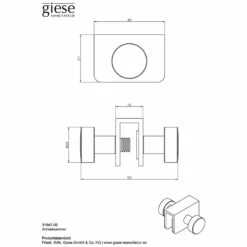 Giese Hakenleiste Sky Mit 2 Haken Für Glasduschwand -KEUCO Verkauf hersteller giese haken hakenleisten sky 2 1290457