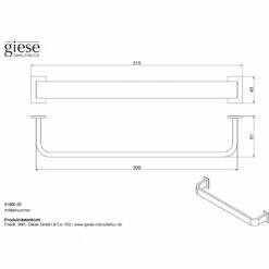 Giese Handtuchbügel 31,5 Cm -KEUCO Verkauf hersteller giese handtuchhalter moebel wand handtuchbuegel 2076530