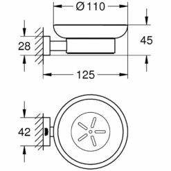 GROHE Essentials Cube Seifenschale Mit Halter