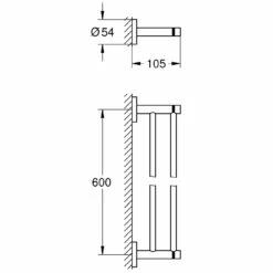 GROHE Essentials Doppel-Badetuchhalter