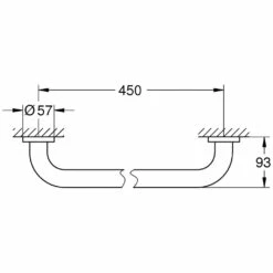 GROHE Essentials Wannengriff 45 Cm