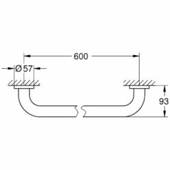 GROHE Essentials Wannengriff 60 Cm