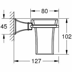 GROHE Grandera Halter Mit Keramik-Mundspülglas