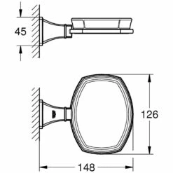 GROHE Grandera Halter Mit Keramik-Seifenschale