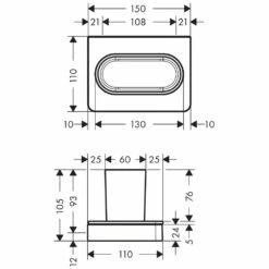 AXOR Universal Zahnputzbecher -KEUCO Verkauf hersteller hansgrohe axor accessories universal zahnputzbecher 1132813