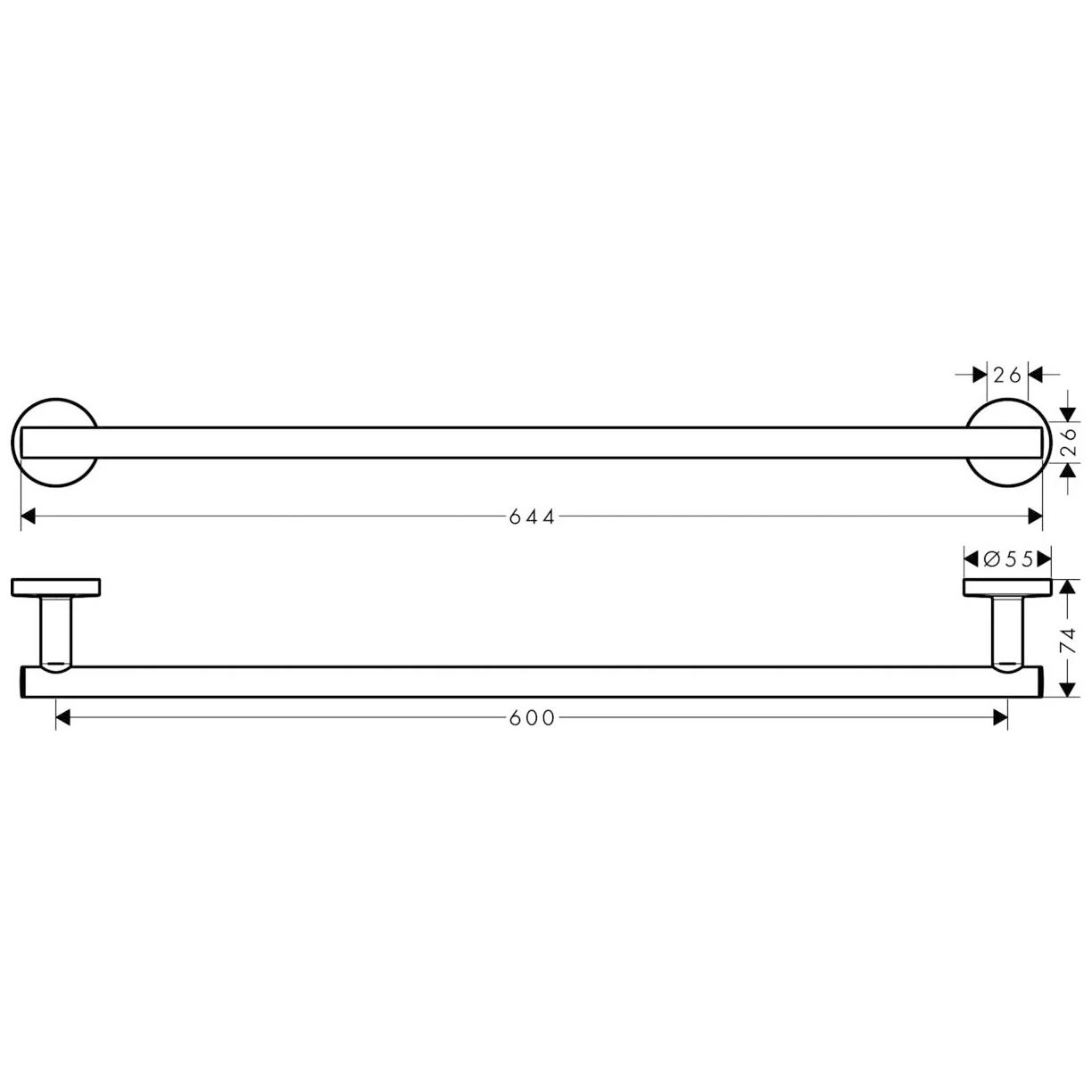 Hansgrohe Logis Universal Badetuchhalter 1 Hansgrohe Logis Universal Badetuchhalter