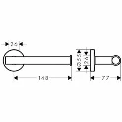 Hansgrohe Logis Universal Ersatzpapierrollenhalter